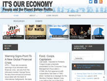 Tablet Screenshot of itsoureconomy.us